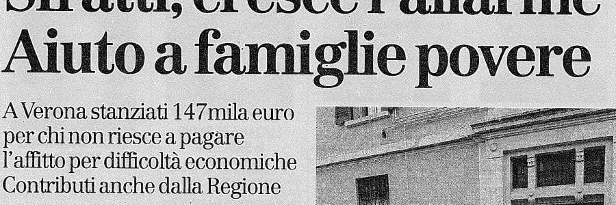 Sfratti cresce l’allarme Aiuto a famiglie povere