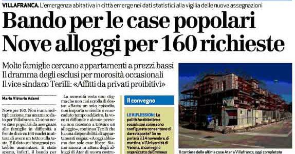 Bando per le case popolari Nove alloggi per 160 richieste